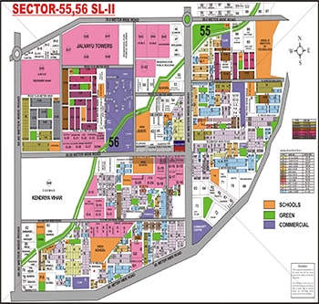 Sector 55, 56  Gurgaon map